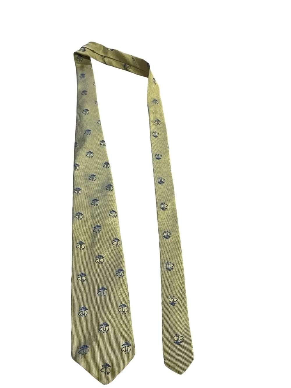 Men's Brooks Brothers Gold and Blue Golden Fleece Brooks Brother Tie - sheep 🐑